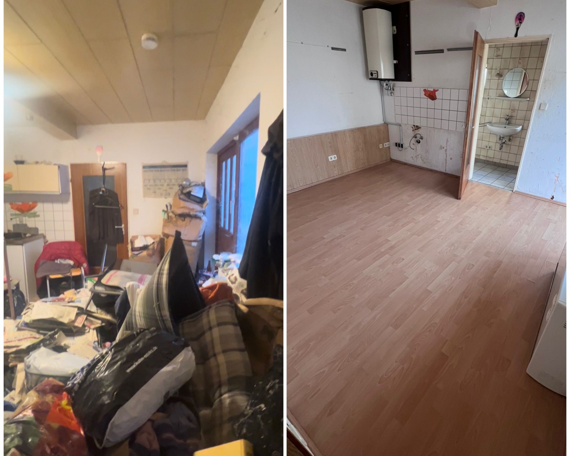 Vorher-Nachher Wohnungsentrümpelung